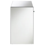 Coquette 1-drawer Mirrored Accent Side Table Silver