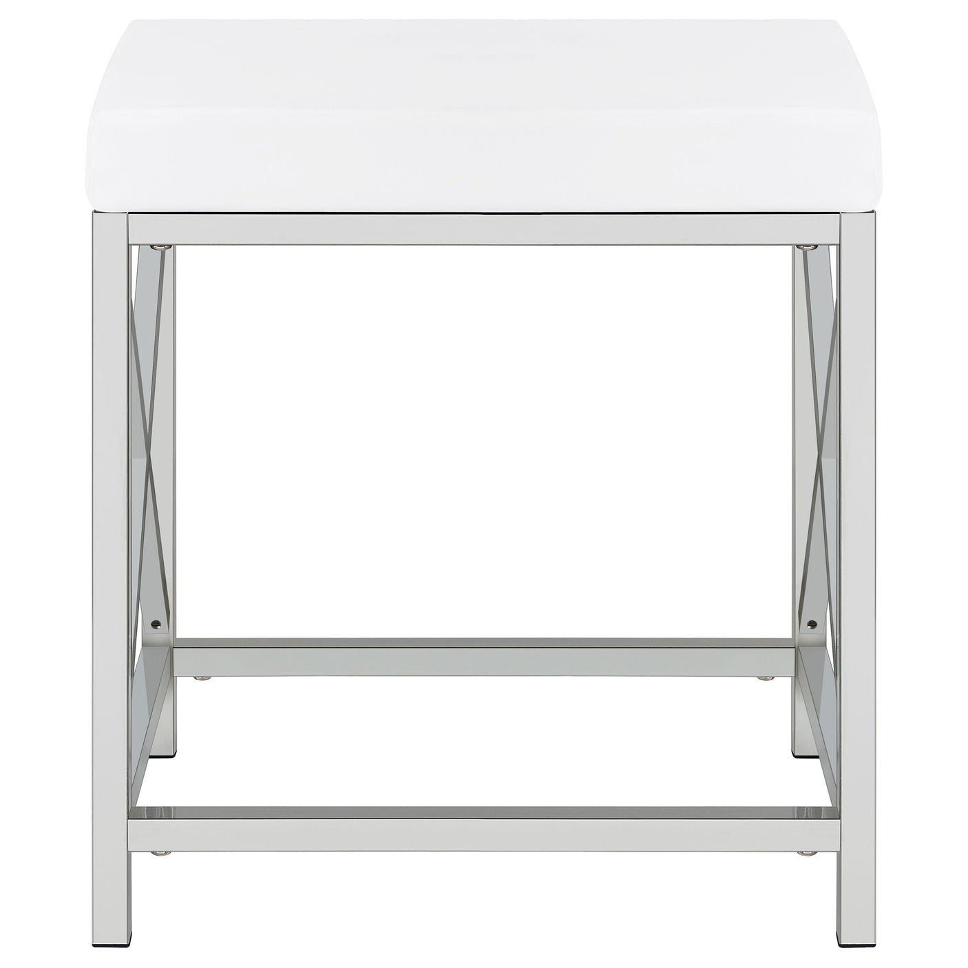 Eliza Vanity Set with Lighting & Stool White and Chrome