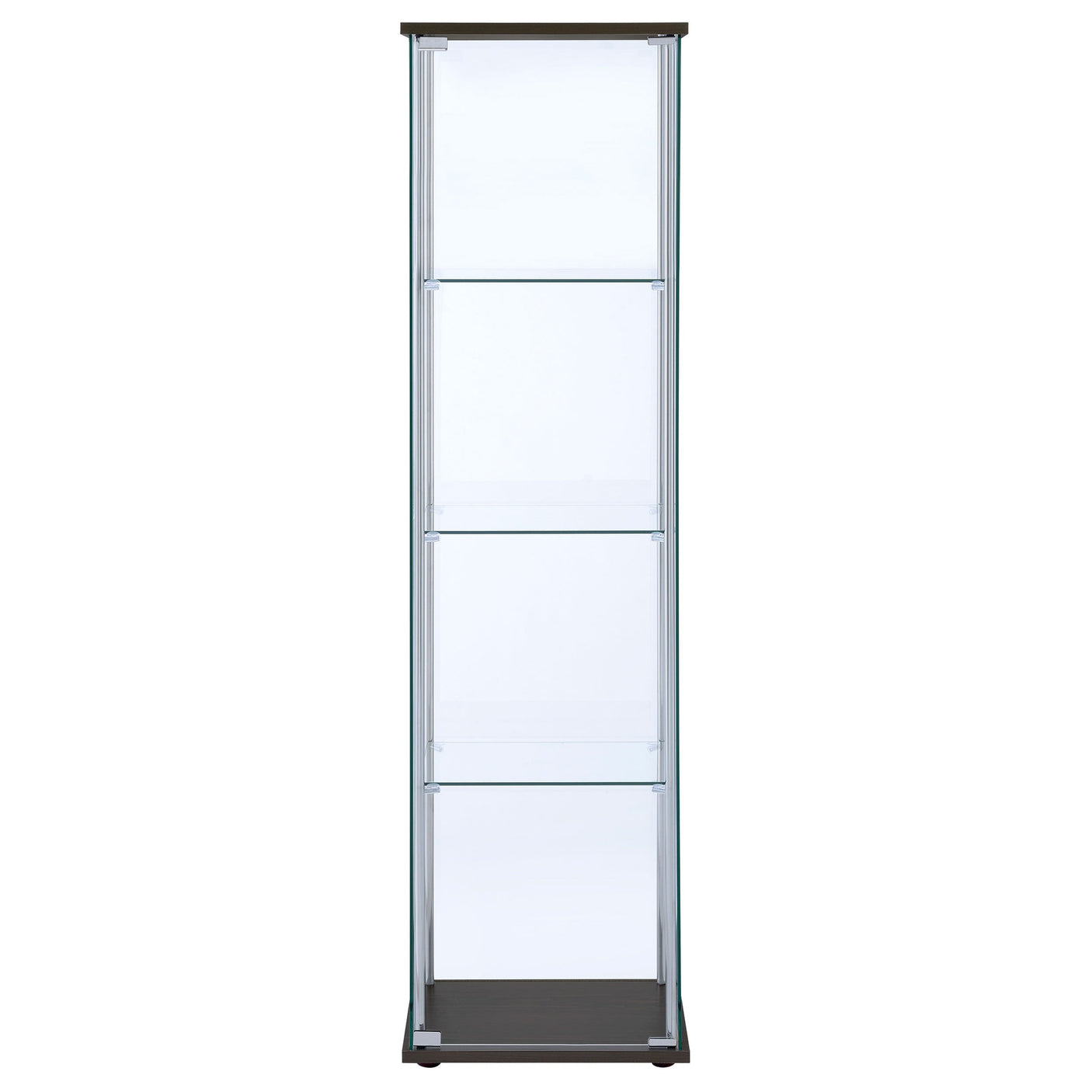 Bellatrix 4-shelf Clear Glass Curio Cabinet