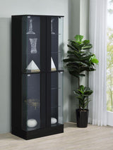 Cabra 4-door LED Curio Display Cabinet High Gloss