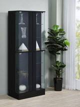 Cabra 4-door LED Curio Display Cabinet High Gloss