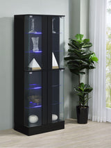 Cabra 4-door LED Curio Display Cabinet High Gloss