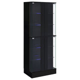 Cabra 4-door LED Curio Display Cabinet High Gloss