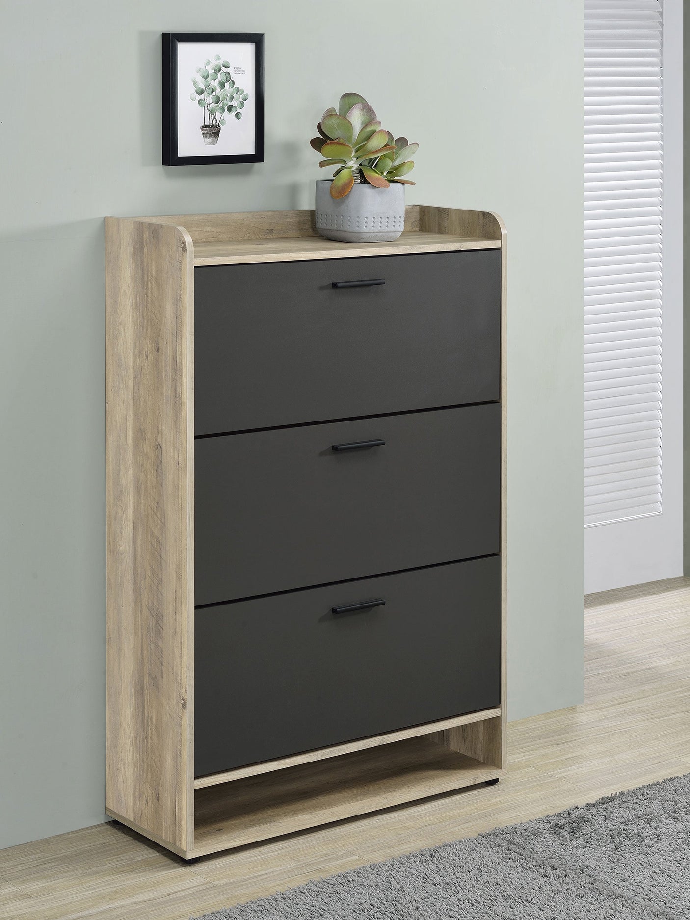 Denia 3-tier Engineered Wood Shoe Cabinet