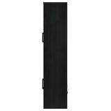 Riva 4-door Tall Accent Display Cabinet LED Lighting Black