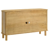 Ervine 3-Door Rope Panel Sideboard Accent Storage Cabinet Natural