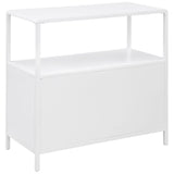 Amherst 2-door Radio Weave Cane Metal Accent Cabinet
