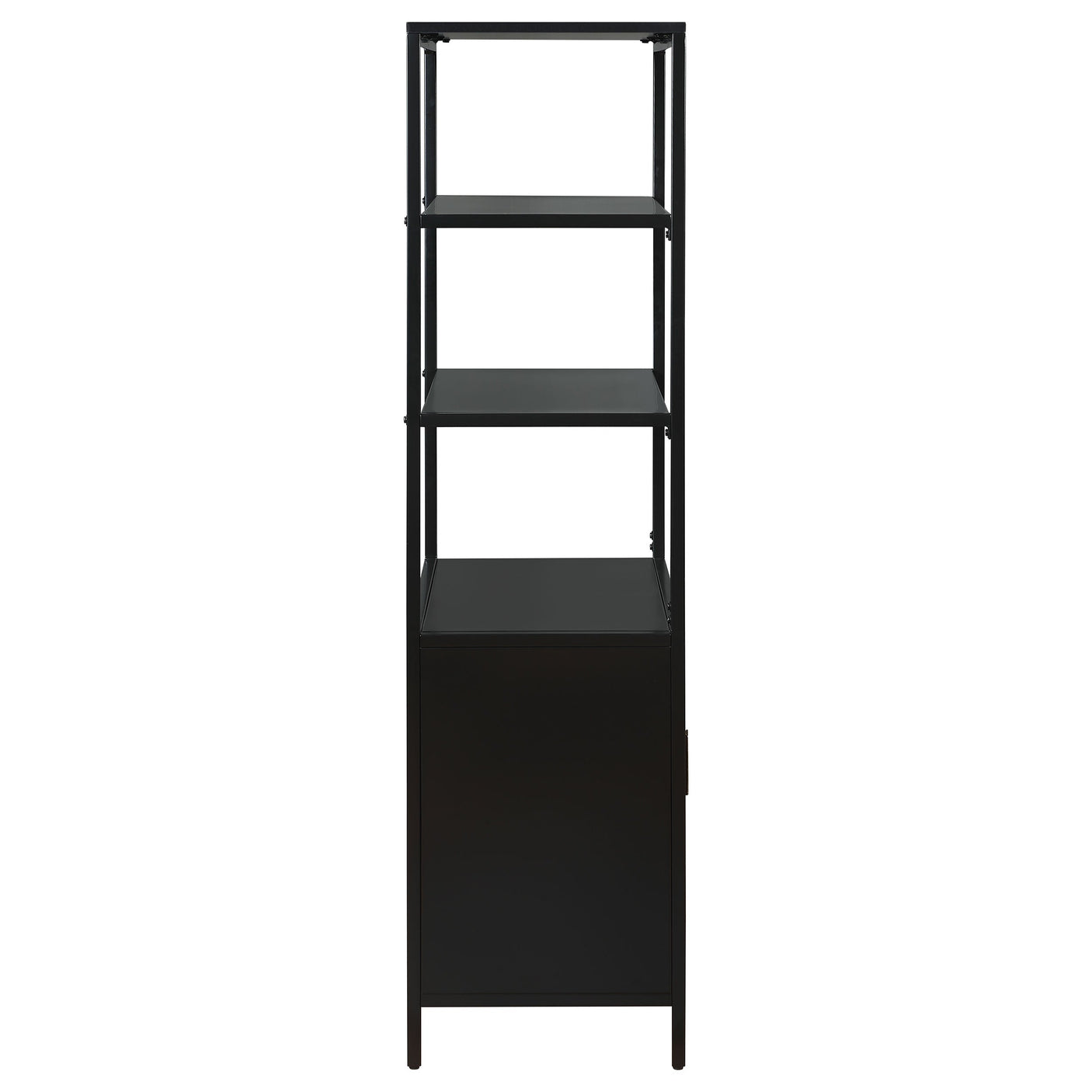 Amherst 3-shelf Radio Weave Cane Metal Accent Cabinet