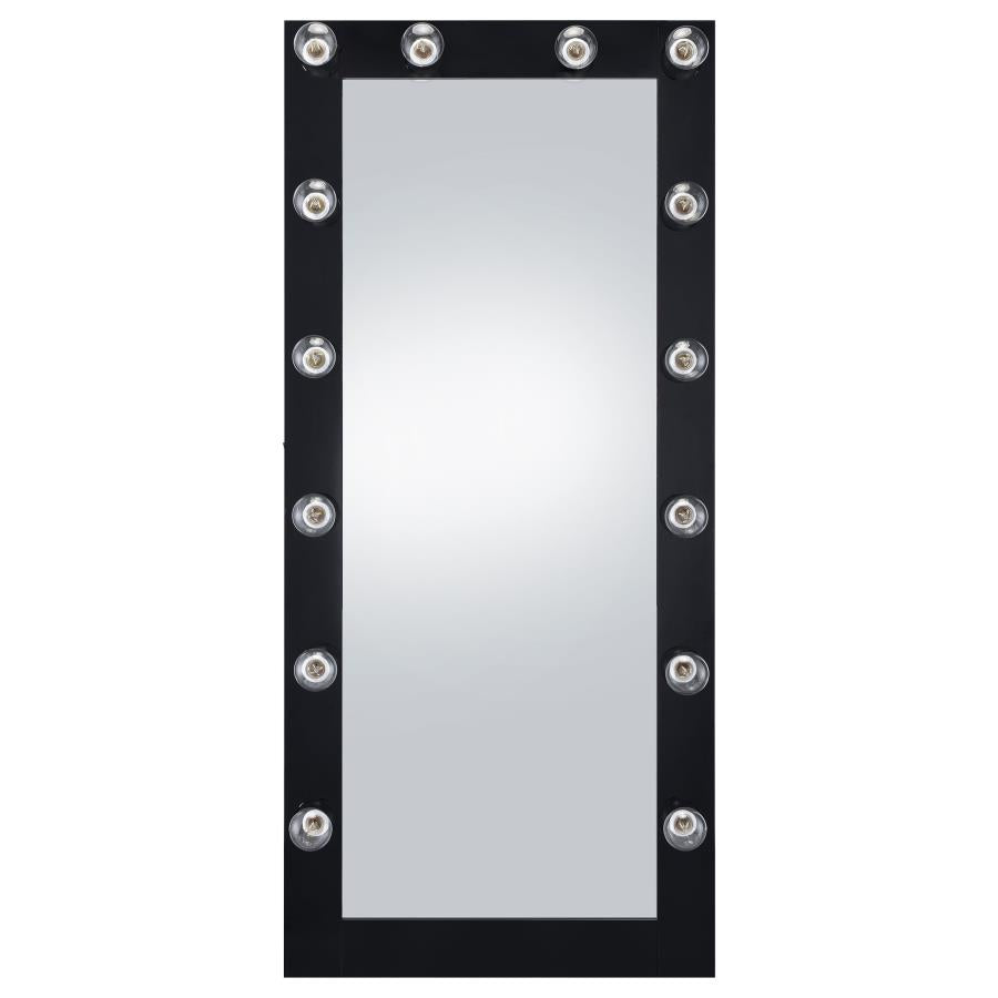 Zayan LED Floor Mirror - Black