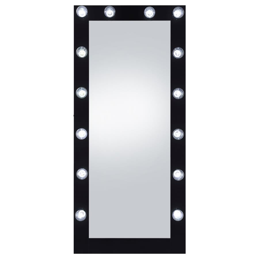 Zayan LED Floor Mirror - Black