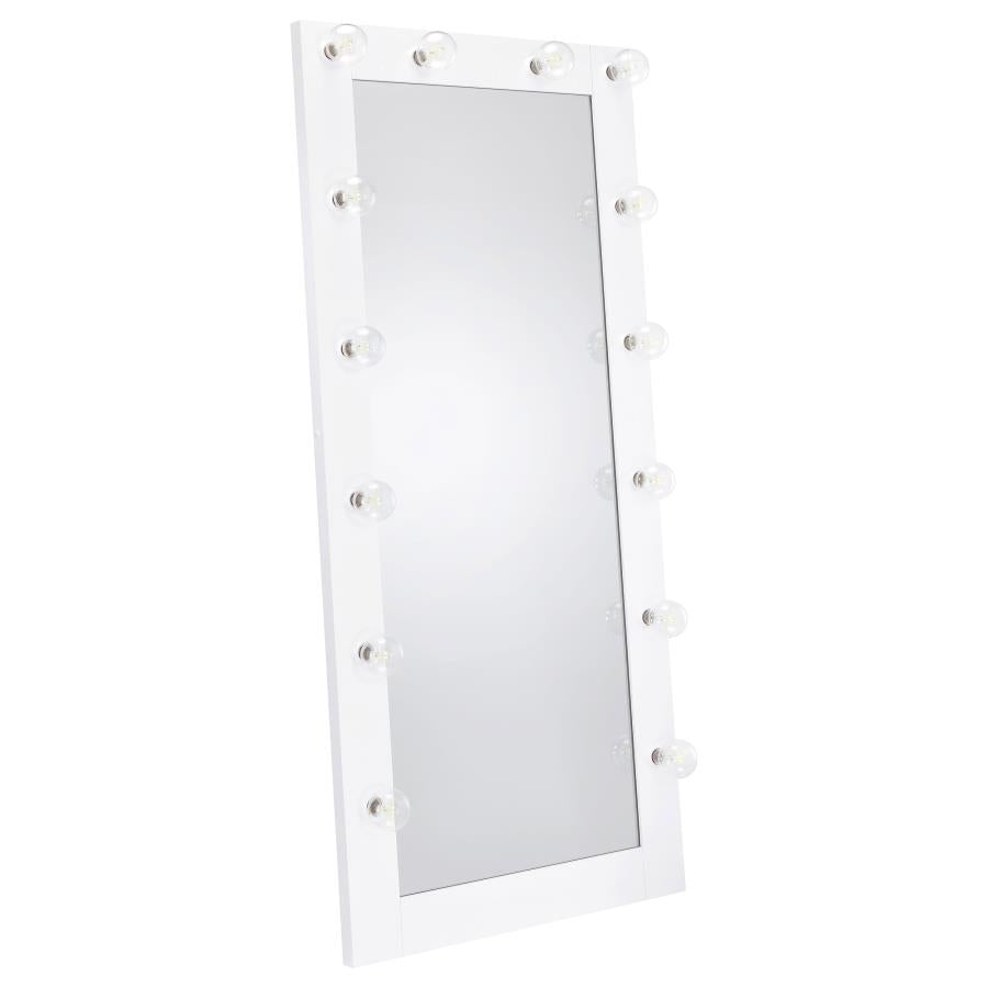 Zayan LED Floor Miror - White