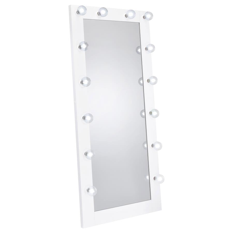 Zayan LED Floor Miror - White