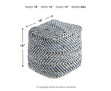 Chevron Pouf