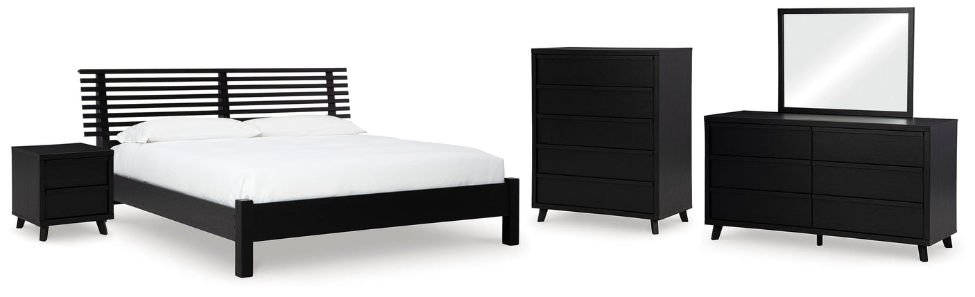 Danziar Slat Panel Bed Bedroom Set