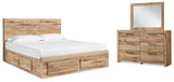 Hyanna Panel Storage Bed Bedroom Set