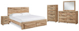 Hyanna Panel Storage Bed Bedroom Set