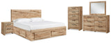Hyanna Panel Storage Bed Bedroom Set