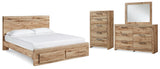 Hyanna Panel Storage Bed Bedroom Set