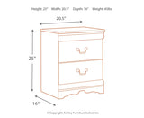 Anarasia Two Drawer Night Stand