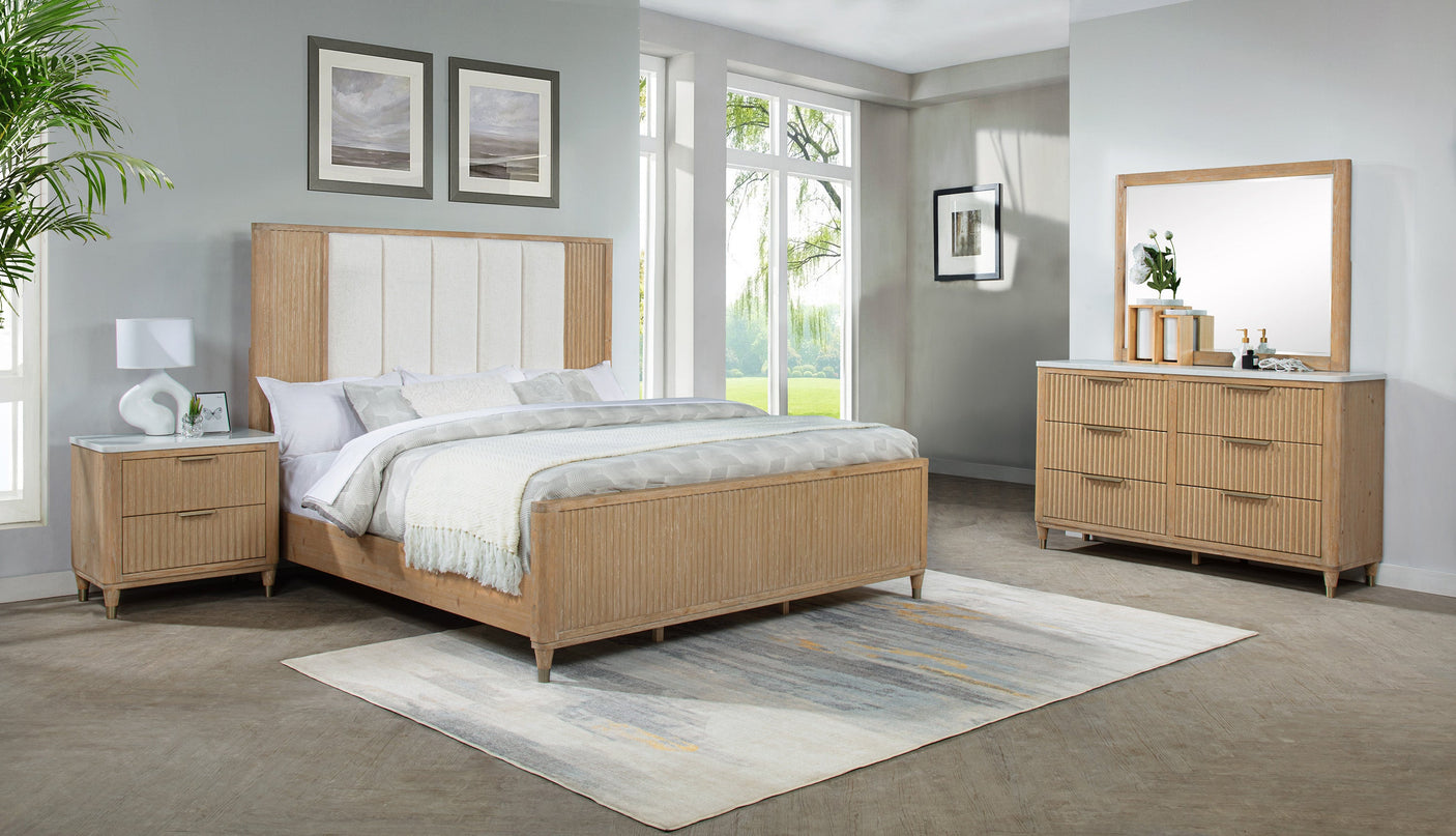 Kara Dresser Mirror-Cerused Natural