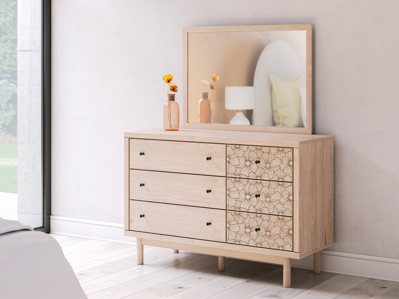 Shapella Dresser and Mirror