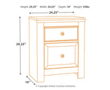 Paxberry Two Drawer Night Stand