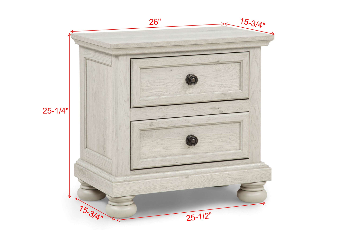 Claribelle Night Stand-White