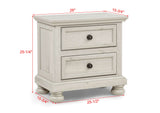 Claribelle Night Stand-White