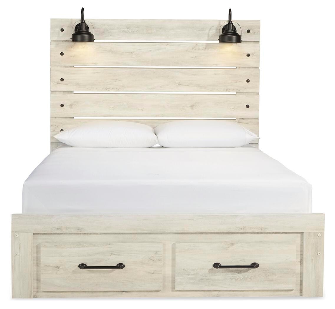 Cambeck Panel Bed with 2 Storage Drawers