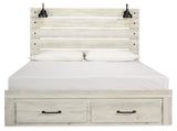 Cambeck Panel Bed with 2 Storage Drawers