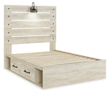 Cambeck Panel Bed with 2 Storage Drawers