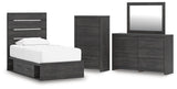 Hollivern Panel Storage Bed Bedroom Set
