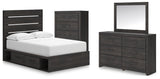 Hollivern Panel Storage Bed Bedroom Set