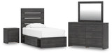 Hollivern Panel Storage Bed Bedroom Set
