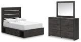Hollivern Panel Storage Bed Bedroom Set