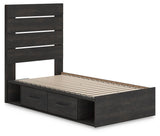 Delmorta Panel Bed with Storage