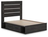 Delmorta Panel Bed with Storage