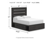 Delmorta Panel Bed with Storage