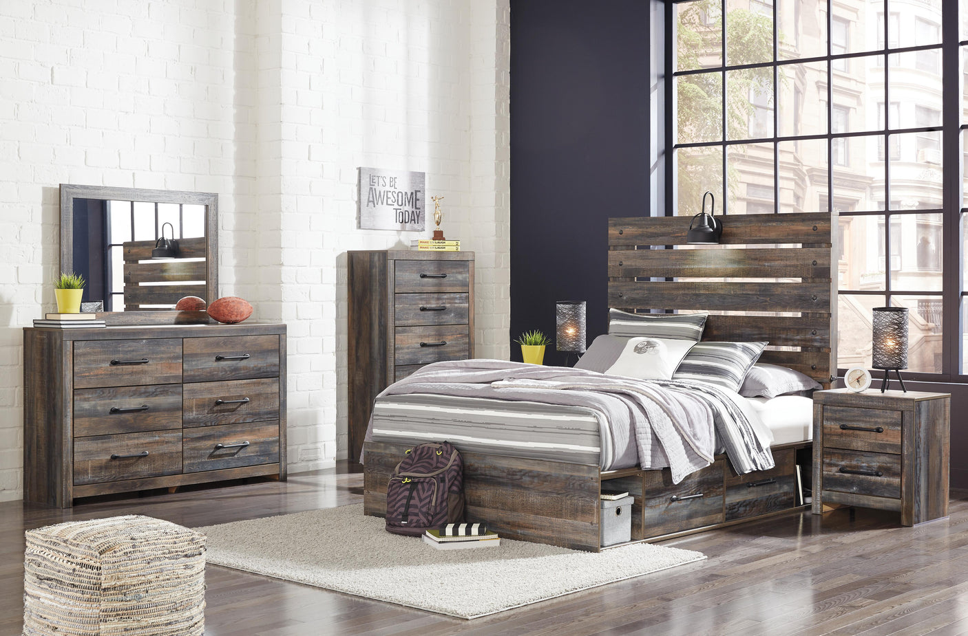 Drystan Panel Bed Bedroom Set