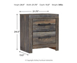 Drystan Two Drawer Night Stand