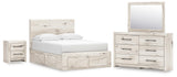 Lawroy Panel Storage Bed Bedroom Set