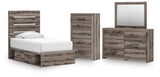 Graystorm Panel Storage Bed Bedroom Set