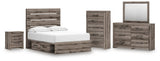 Graystorm Panel Storage Bed Bedroom Set