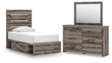 Graystorm Panel Storage Bed Bedroom Set