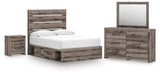 Graystorm Panel Storage Bed Bedroom Set
