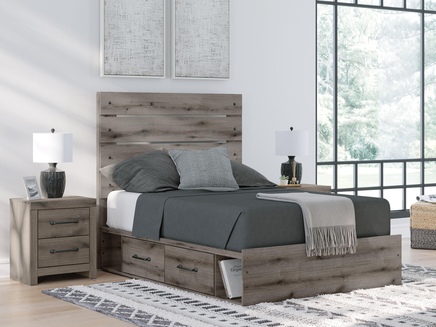 Urbanoore Panel Bed with Storage
