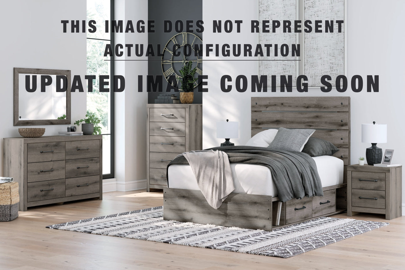 Graystorm Panel Storage Bed Bedroom Set