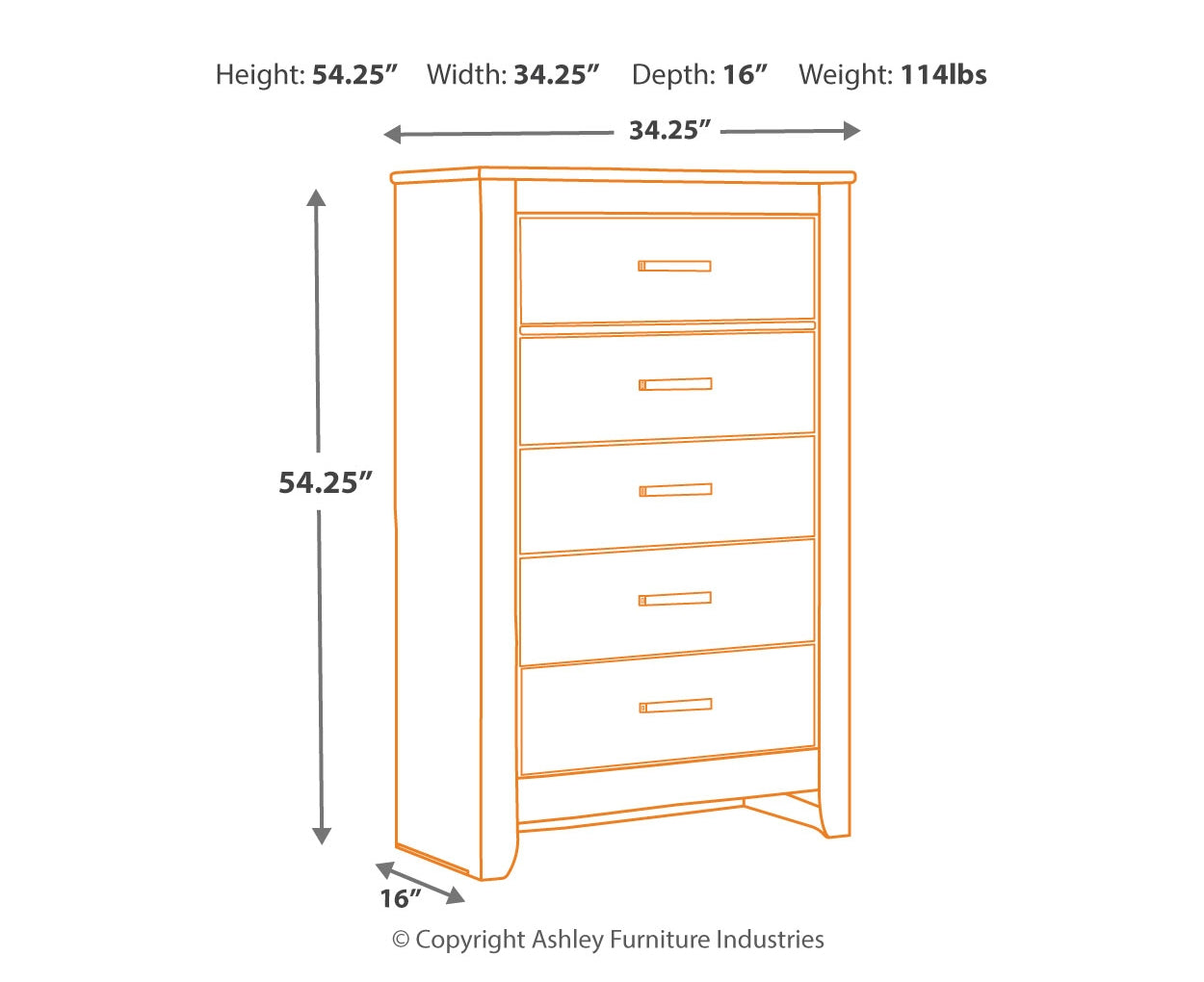 Brinxton Five Drawer Chest