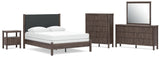 Pamytta Upholstered Panel Bed Bedroom Set