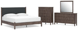 Pamytta Upholstered Panel Platform Bed Bedroom Set